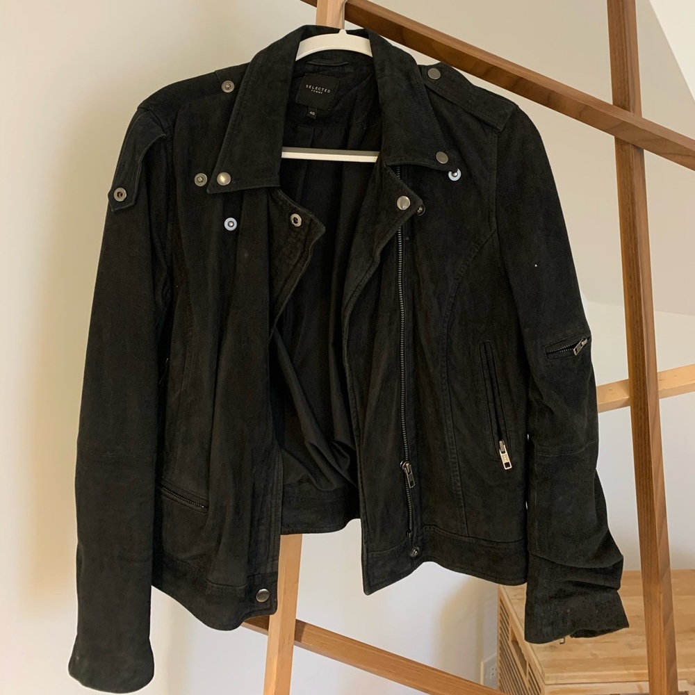 Selected Femme Black Coat size 10 French size 40
